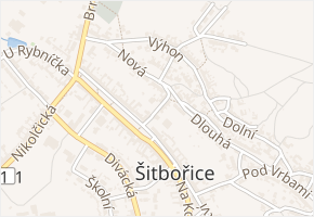 Břízová v obci Šitbořice - mapa ulice