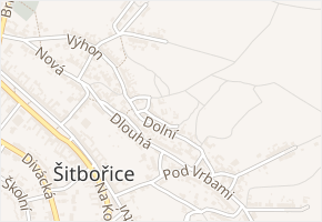 Horní v obci Šitbořice - mapa ulice