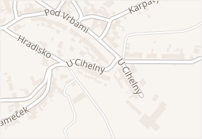 U Cihelny v obci Šitbořice - mapa ulice