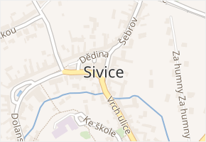 Sivice v obci Sivice - mapa části obce