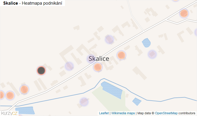 Mapa Skalice - Firmy v části obce.
