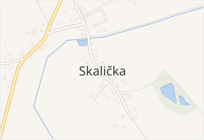Skalička v obci Skalice - mapa části obce