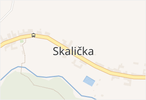 Skalička v obci Skalička - mapa části obce