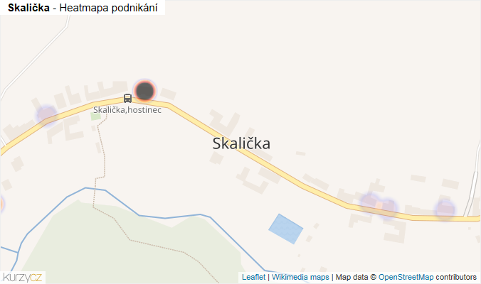 Mapa Skalička - Firmy v části obce.