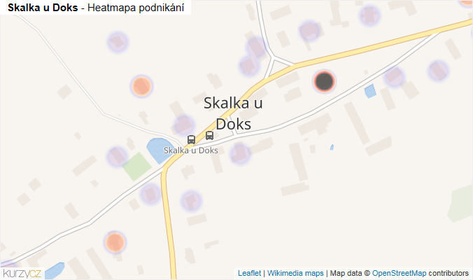 Mapa Skalka u Doks - Firmy v části obce.