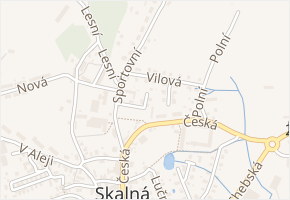 Krátká v obci Skalná - mapa ulice