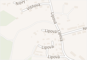 Lipová v obci Skalná - mapa ulice