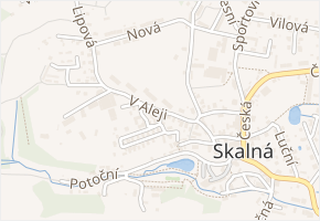 V Aleji v obci Skalná - mapa ulice