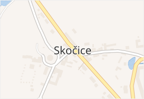 Skočice v obci Skočice - mapa části obce