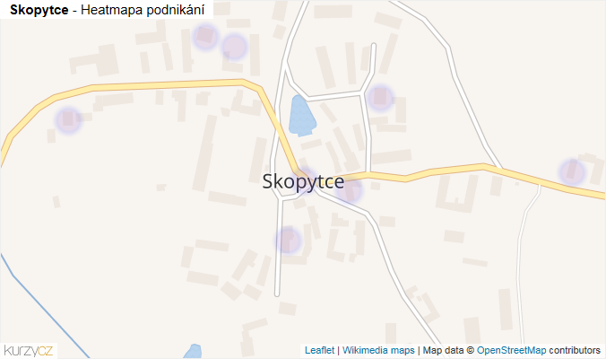 Mapa Skopytce - Firmy v části obce.