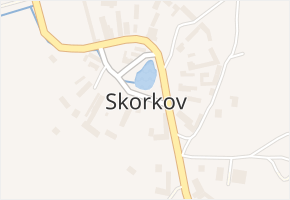 Skorkov v obci Skorkov - mapa části obce