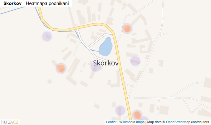 Mapa Skorkov - Firmy v části obce.