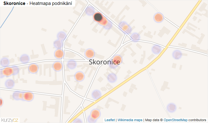 Mapa Skoronice - Firmy v části obce.