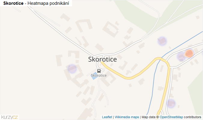 Mapa Skorotice - Firmy v části obce.