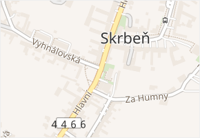 Hlavní v obci Skrbeň - mapa ulice