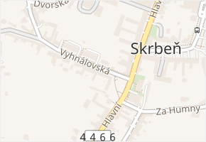 Skrbeň v obci Skrbeň - mapa části obce
