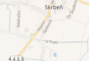 Spálená v obci Skrbeň - mapa ulice