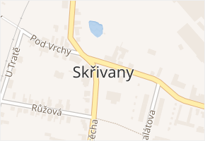 Skřivany v obci Skřivany - mapa části obce