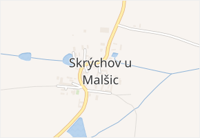 Skrýchov u Malšic v obci Skrýchov u Malšic - mapa části obce