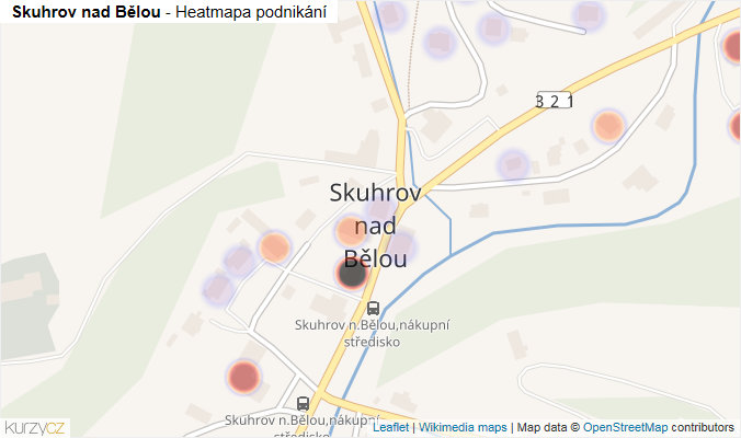 Mapa Skuhrov nad Bělou - Firmy v části obce.