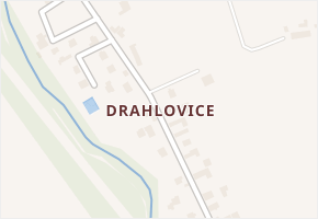 Drahlovice v obci Skuhrov - mapa části obce