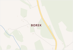 Borek v obci Skuteč - mapa části obce
