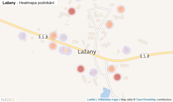 Mapa Lažany - Firmy v části obce.
