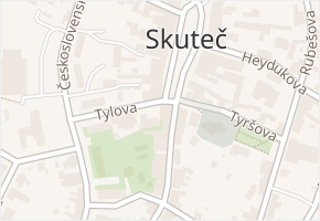 Palackého náměstí v obci Skuteč - mapa ulice