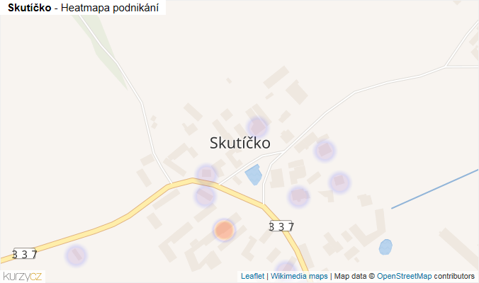 Mapa Skutíčko - Firmy v části obce.