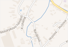 Barákova v obci Škvorec - mapa ulice