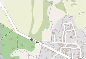 Na Křemíně v obci Škvorec - mapa ulice