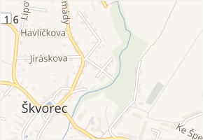 Za starou poštou v obci Škvorec - mapa ulice