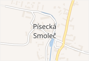 Písecká Smoleč v obci Slabčice - mapa části obce