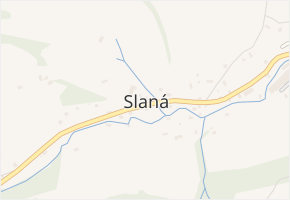 Slaná v obci Slaná - mapa části obce