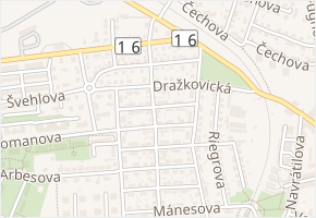 Boženy Němcové v obci Slaný - mapa ulice
