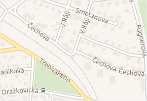 Čechova v obci Slaný - mapa ulice