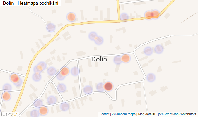 Mapa Dolín - Firmy v části obce.