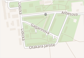 Gagarinova v obci Slaný - mapa ulice