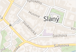 Hanžburského v obci Slaný - mapa ulice