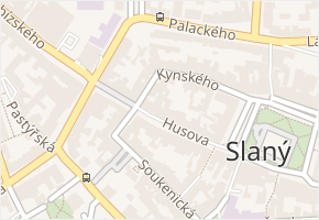 Husova v obci Slaný - mapa ulice
