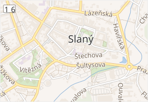 Jabloňová v obci Slaný - mapa ulice