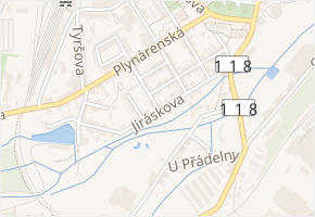 Jiráskova v obci Slaný - mapa ulice