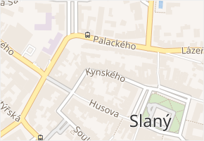 Kynského v obci Slaný - mapa ulice