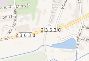 Lacinova v obci Slaný - mapa ulice