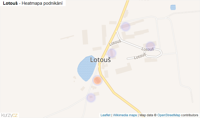 Mapa Lotouš - Firmy v části obce.