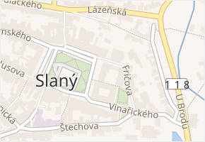 Masarykovo náměstí v obci Slaný - mapa ulice