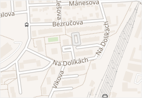 Na Dolíkách v obci Slaný - mapa ulice