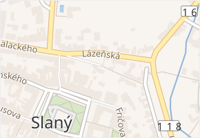 Na Hradbách v obci Slaný - mapa ulice
