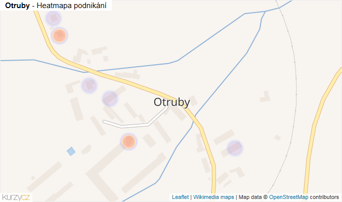 Mapa Otruby - Firmy v části obce.