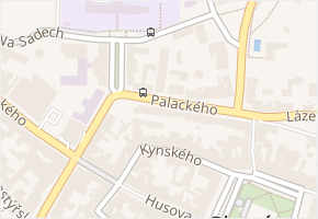 Palackého v obci Slaný - mapa ulice